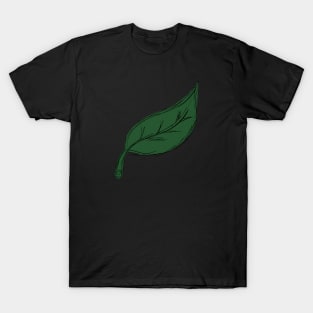 Green Leaf Hand Drawn T-Shirt